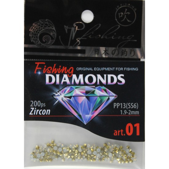 Купить Стразы Fishing Diamonds (Zircon, Pp13/SS6, 1.9-2 mm, 200 шт) в магазине Примспиннинг