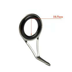 Кольцо Dikai №16 (1шт, металл, черная вставка, 1 лапка)