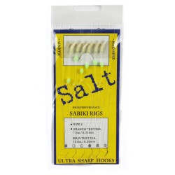 Самодур Sabiki Salt №2 (1,5м, 0,21мм, 0,29мм, 3см, 20см, 6 крючков)