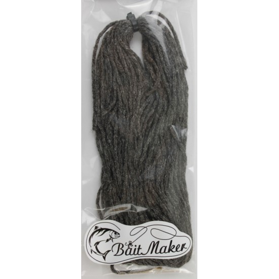 Купить Материал для вязания приманки (шерсть) 10 м темно серый в магазине Примспиннинг