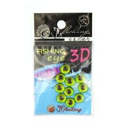Глазки JpFishing Fishing Eye 3D (10мм, 10шт, color 008)