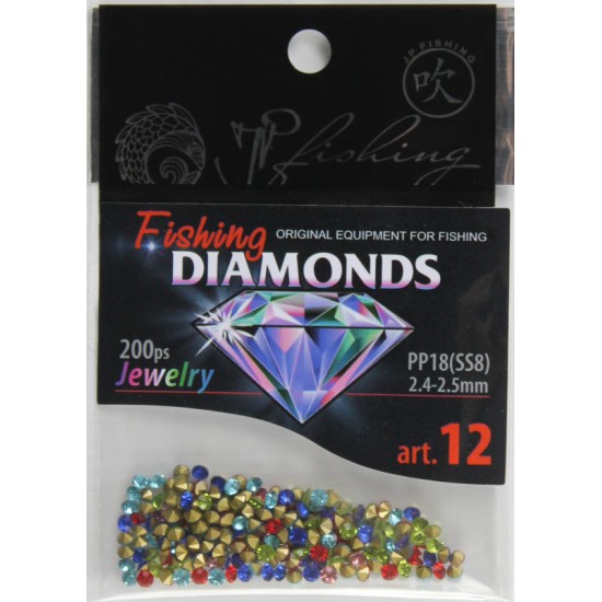 Купить Стразы Fishing Diamonds (Jewelry, Pp18/SS8, 2.4-2.5 mm, 200 шт) в магазине Примспиннинг