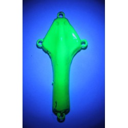 Грузило Davy Jig Кальмар (85гр, 4 уха, Green/Glow UV)