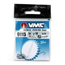 Крючки VMC 9115BN Saltwater Special Mer №14 (10шт, ушко, чёрные)