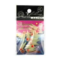 Кембрик для монтажа снастей, самодуров Silicone Soft Fish Head (23мм, 10шт, Glow UV)