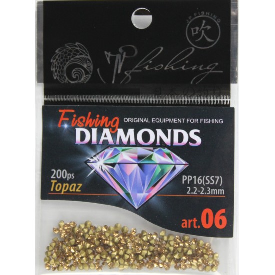 Купить Стразы Fishing Diamonds (Topaz, Pp16/SS7, 2.2-2.3 mm, 200 шт) в магазине Примспиннинг