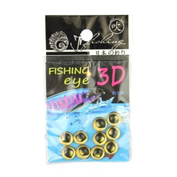 Глазки JpFishing Fishing Eye 3D (10мм, 10шт, color 006)