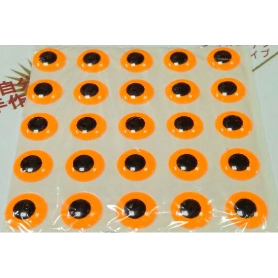 Купить Глазки для пилькера Gamakatsu (6мм, 25шт, флюоресцентный оранжевый) в магазине Примспиннинг