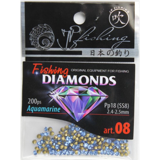 Купить Стразы Fishing Diamonds (Aguamarine, Pp18/SS8, 2.4-2.5 mm, 200 шт.) в магазине Примспиннинг