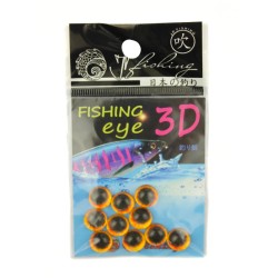 Глазки JpFishing Fishing Eye 3D (10мм, 10шт, color 001)