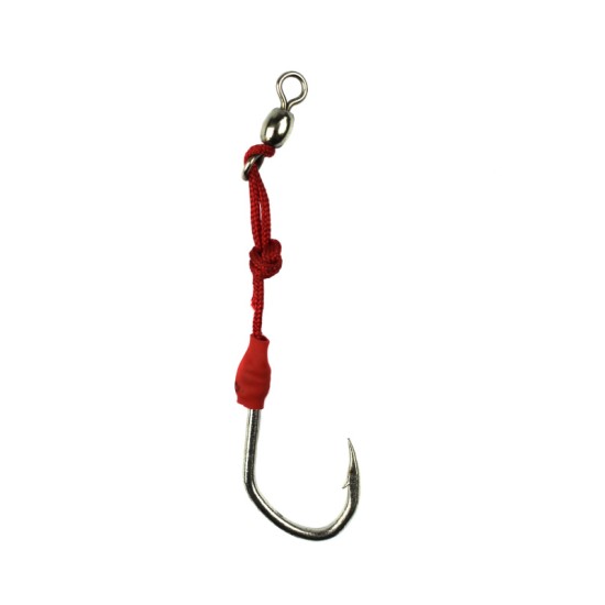 Купить Ассист-хук JpFishing Single Hook №20 (1шт, 0,5мм, with swivel №4) в магазине Примспиннинг