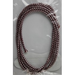 Материал для вязания приманки (шнур отделочный) 1м серебристо-бордовый