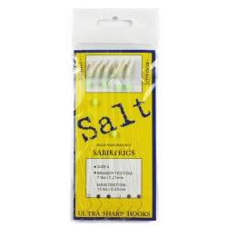 Самодур Sabiki Salt №4 (1,5м, 0,21мм, 0,29мм, 3см, 20см, 6 крючков)