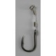 Купить Ассист-хук JpFishing Single Hook №8 (1шт, 1,4мм, with ring №10, тип 1) в магазине Примспиннинг