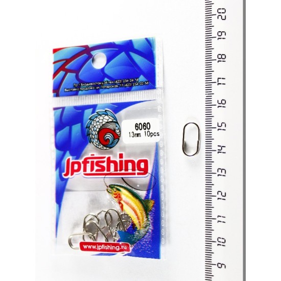 Купить Заводное кольцо JpFishing 13мм (10шт) 6060 в магазине Примспиннинг