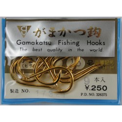 Крючок Gamakatsu №15 (9шт, лопатка, gold)