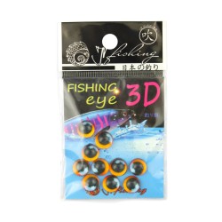Глазки JpFishing Fishing Eye 3D (10мм, 10шт, color 012)