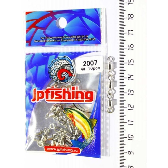 Купить Вертлюг №4 JpFishing (тройной, 10шт) 2007 в магазине Примспиннинг