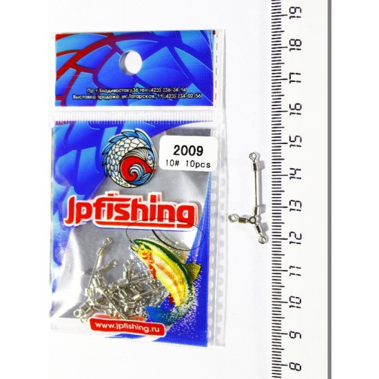 Купить Вертлюг №10 JpFishing (тройник, 10шт) 2009 в магазине Примспиннинг