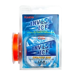 Леска зимняя Kaida INVISI ICE (0.30мм, 50м, тест 8,3кг, 18Lb, Orange)