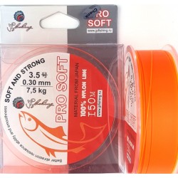 Леска JpFishing Pro Soft №3,5 (0,30мм, 150м, 7.5кг, poison orange)
