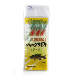 Снасть на терпуга, минтая HHH Sabiki Fish №11 (1,5м, 0,45мм, 0,35мм, 6 крючков, mix.001)