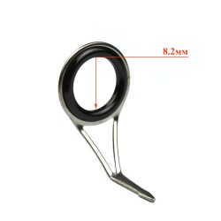 Кольцо Dikai №12 (d12мм, металл, черная вставка, 1 лапка)