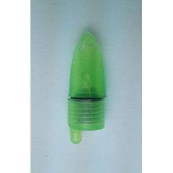 Бубенчик с фонариком (5см, двойной, прищепка UV, фонарик зеленый)