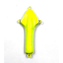 Грузило Davy Jig Кальмар (85гр, 4 уха, Yellow/Glow UV)