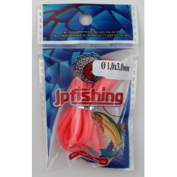 Кембрик JpFishing (1,0х3,0мм, силиконовый, мягкий, Pink UV Glow)