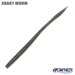 Силиконовый червь Owner Shaky Worm SW-160 6'5 (16см, 7шт, col.22-Smokey Hologram)