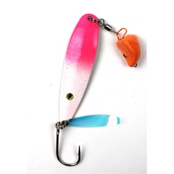 Приманка JpFishing Davy Jig-Spoon (16гр, Pink/Glow/Orange Head UV)