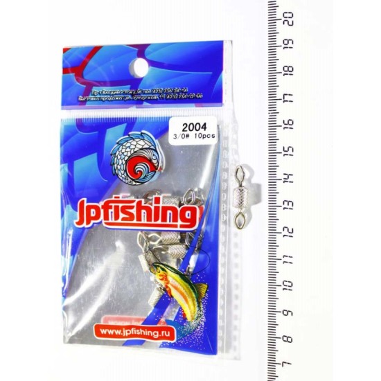 Купить Вертлюг №3/0 JpFishing (10 шт) 2004 в магазине Примспиннинг