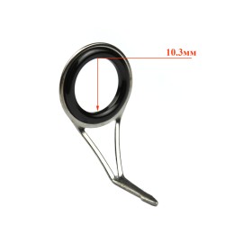 Кольцо Dikai №16 (d16мм, металл, черная вставка, 1 лапка)